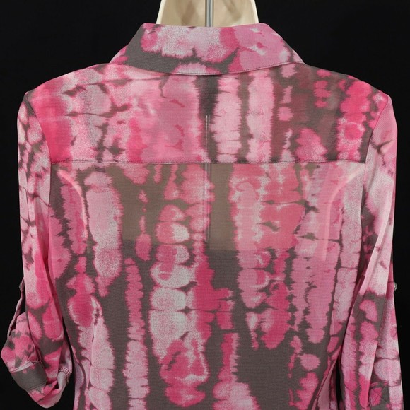 INC International Concepts Womens Tie Dye Mesh Shirt & Cami M Medium Pink NEW - Picture 6 of 11